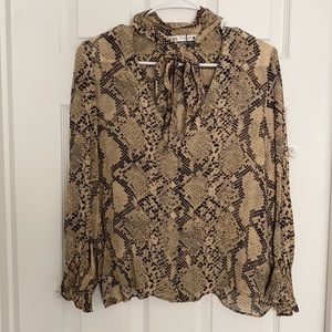 Zara Black & Beige Blouse